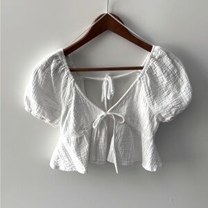 Mi Ami White Cropped Top